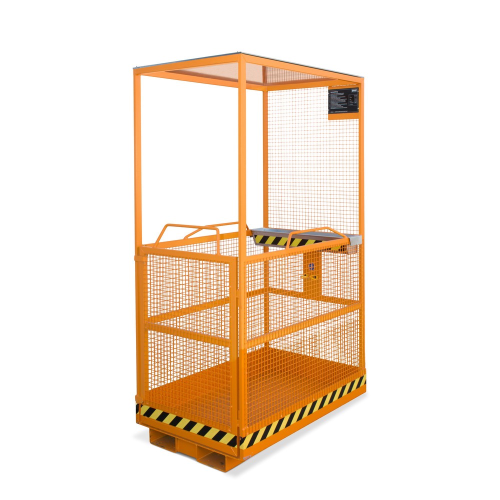 Produktabbildung Nr. 1: Bauer® Arbeitskorb Premium mit Dach, Ausführung AT, längs, TK 300 kg