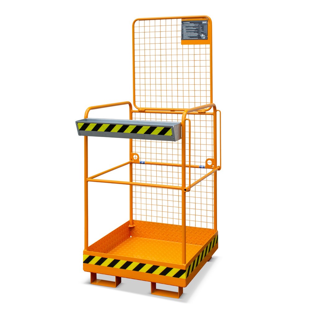 Produktabbildung: Bauer® Arbeitskorb SIKO-M, Ausführung D, zul. Gesamtgewicht 240 kg, schmal