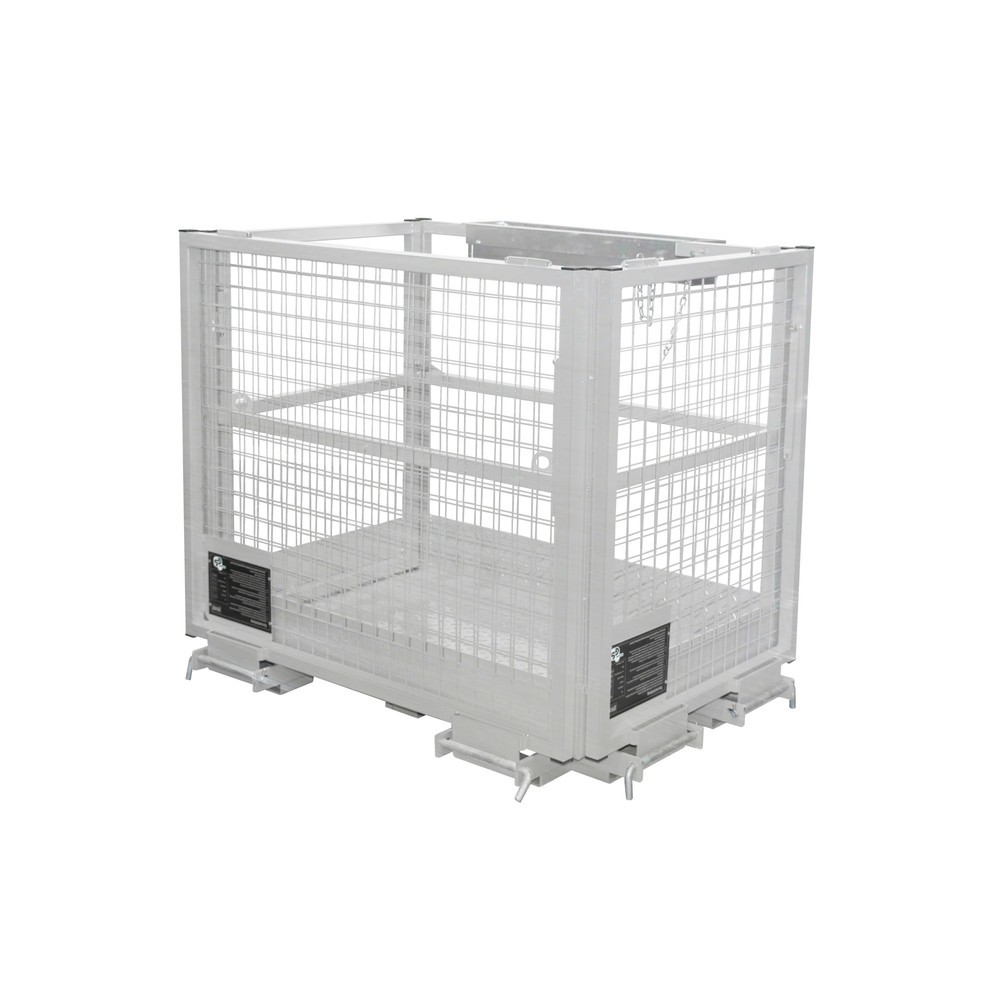 Produktabbildung: Bauer® Arbeitskorb Typ MB-II, Ausführung D, beidseitige Aufnahme, verzinkt
