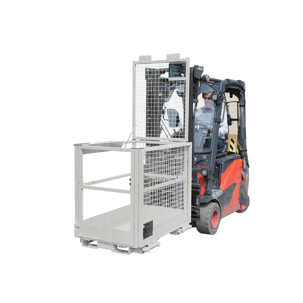 Produktabbildung Nr. 4: Bauer® Arbeitskorb Typ MB-II, Ausführung D, beidseitige Aufnahme, verzinkt