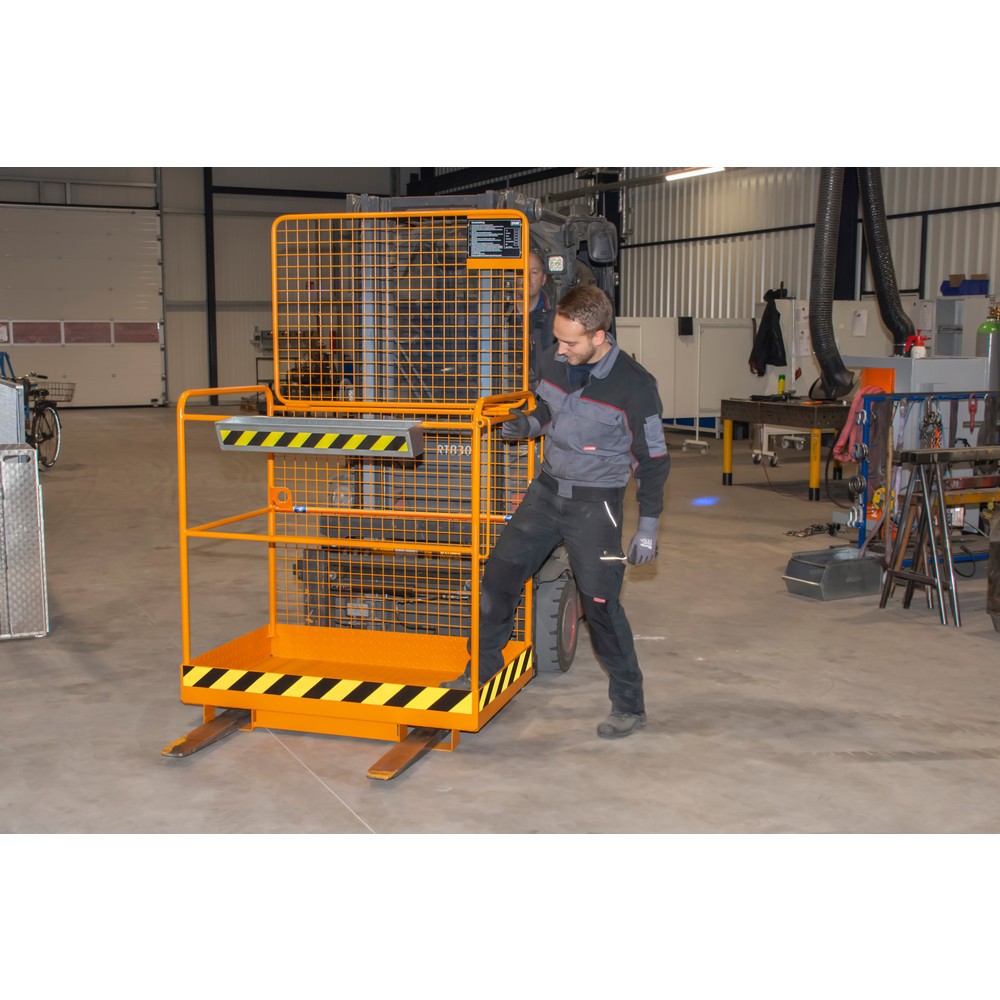 Produktabbildung Nr. 2: Bauer® Arbeitskorb Typ SIKO-G, TK 300 kg, RAL 2000 gelborange