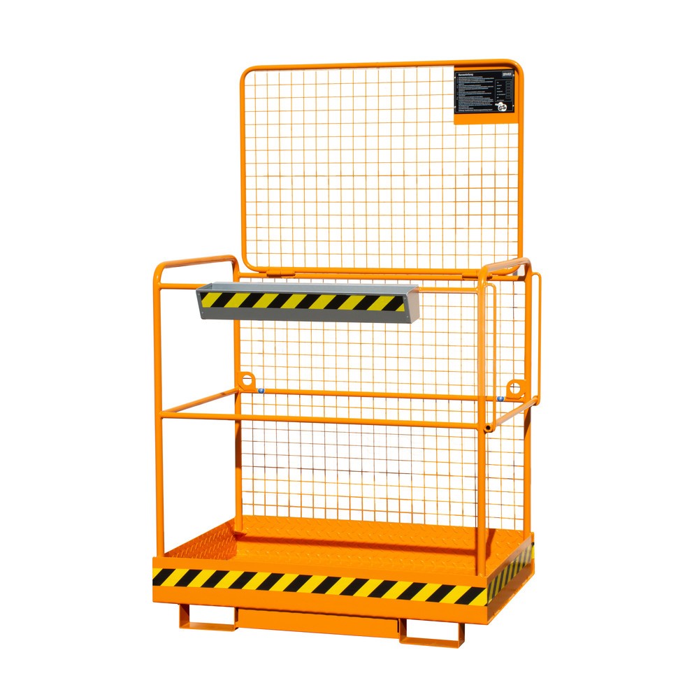 Produktabbildung: Bauer® Arbeitskorb Typ SIKO-G, TK 300 kg, RAL 2000 gelborange