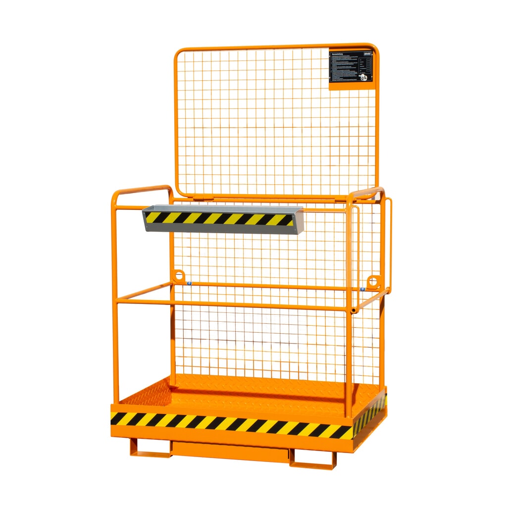 Produktabbildung: Bauer® Arbeitskorb Typ SIKO-G, TK 300 kg, RAL 2000 gelborange