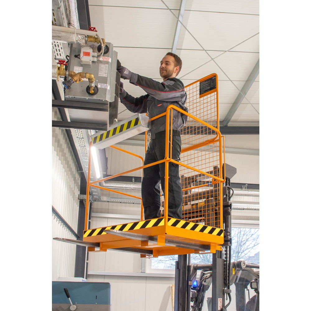 Produktabbildung Nr. 4: Bauer® Arbeitskorb Typ SIKO-G, TK 300 kg, RAL 2000 gelborange