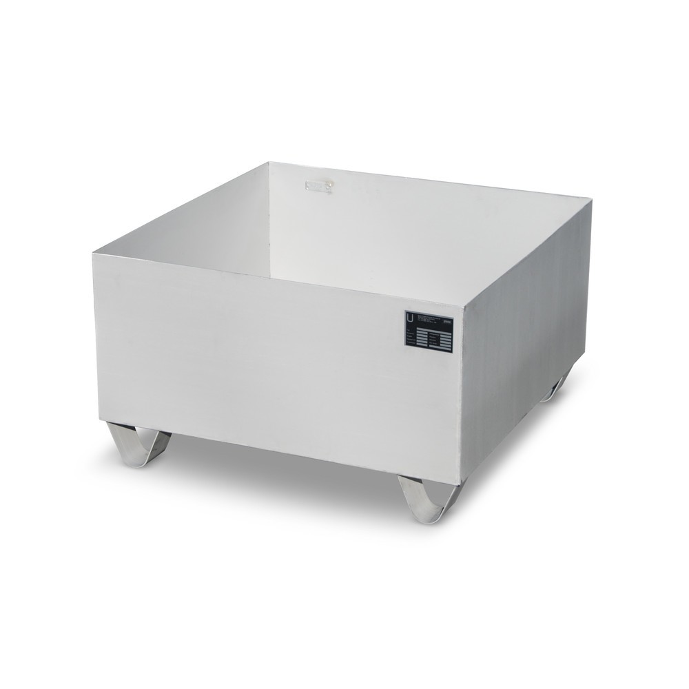 Produktabbildung: Bauer® Auffangwanne aus Edelstahl, HxBxT 465 x 800 x 800 mm, 1x 200 l