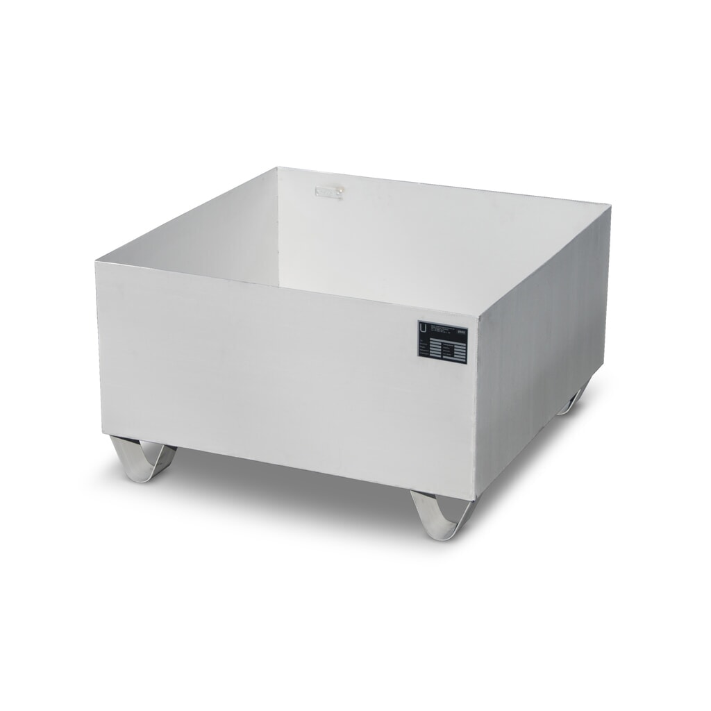 Bauer® Auffangwanne aus Edelstahl für Fässer und IBC, HxBxT 465 x 800 x 800 mm, 1x 200 l Produktabbildung: Bauer® Auffangwanne aus Edelstahl für Fässer und IBC, HxBxT 465 x 800 x 800 mm, 1x 200 l