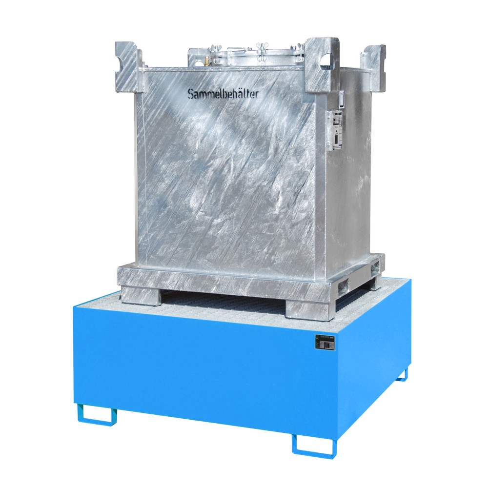 Produktabbildung Nr. 2: Bauer® Auffangwanne aus Stahl für 1x KTC/IBC, lichtblau