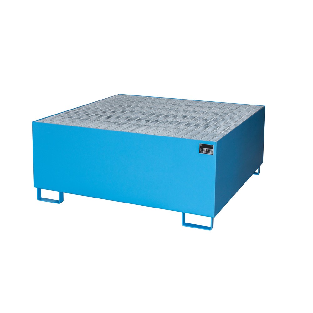 Produktabbildung Nr. 1: Bauer® Auffangwanne aus Stahl für 1x KTC/IBC, lichtblau
