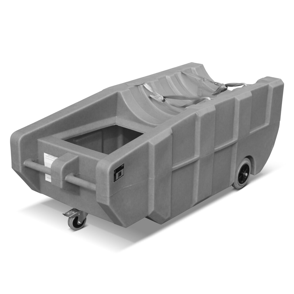Bauer® Auffangwanne für 200-Liter-Fass, PE, verfahrbar Produktabbildung: Bauer® Auffangwanne für 200-Liter-Fass, PE, verfahrbar