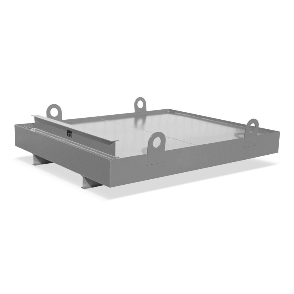 Produktabbildung Nr. 1: Bauer® Auffangwanne für Container, HxBxT 560 x 2.300 x 2.030 mm, Auffangvolumen 880 l, mausgrau
