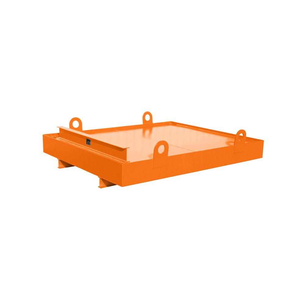 N° de l'image du produit 1 : Bauer® bac de rétention en acier pour conteneurs, H x l x P 560 x 2 300 x 2 030 mm, contenance 880 l, jaune orangé