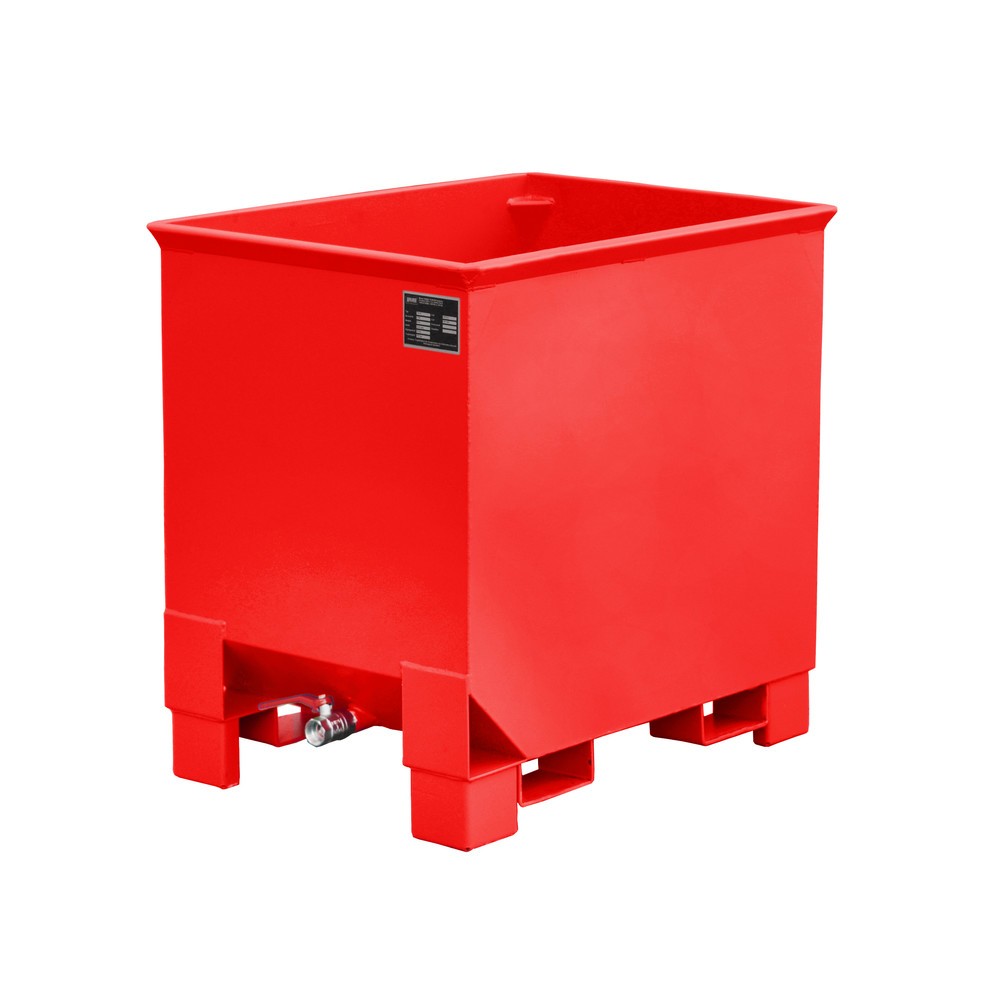 N° de l'image du produit 2 : Bauer® Bacs à copeaux empilables pour trains de remorques, peints, volume 0,8 m³, RAL 5012 bleu clair
