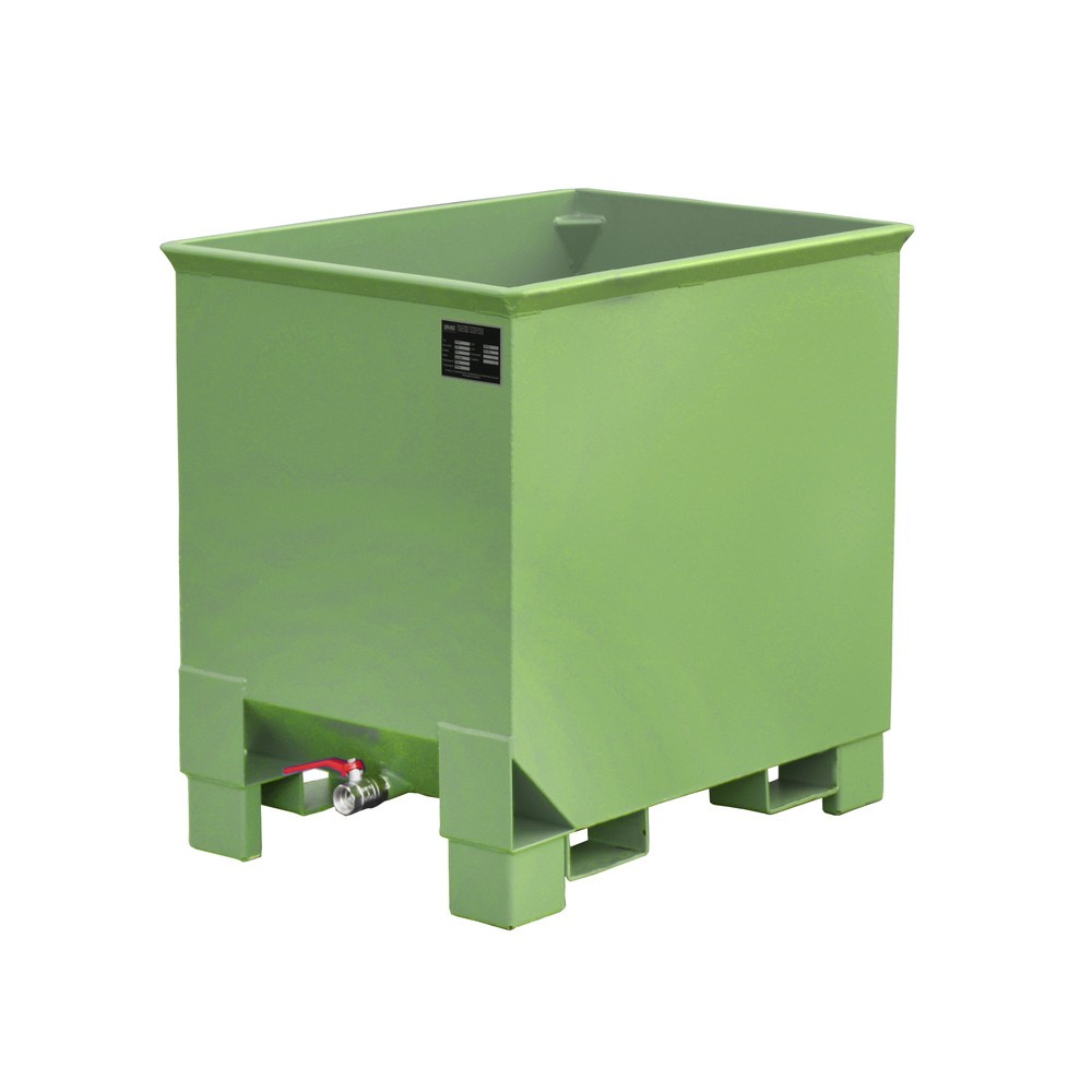 N° de l'image du produit 3 : Bauer® Bacs à copeaux empilables pour trains de remorques, peints, volume 0,8 m³, RAL 5012 bleu clair