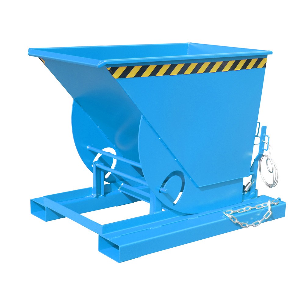 Illustration du produit: Bauer® Benne basculante avec mécanisme d'aide au basculement, capacité de charge 1 000 kg, peint, volume 0,5 m³, RAL 5012 bleu clair