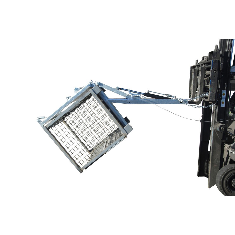 N° de l'image du produit 2 : Bauer® Basculeur type KG-B, commande de basculement manuelle, frein de basculement réglable, galvanisé à chaud, capacité de charge 500 kg