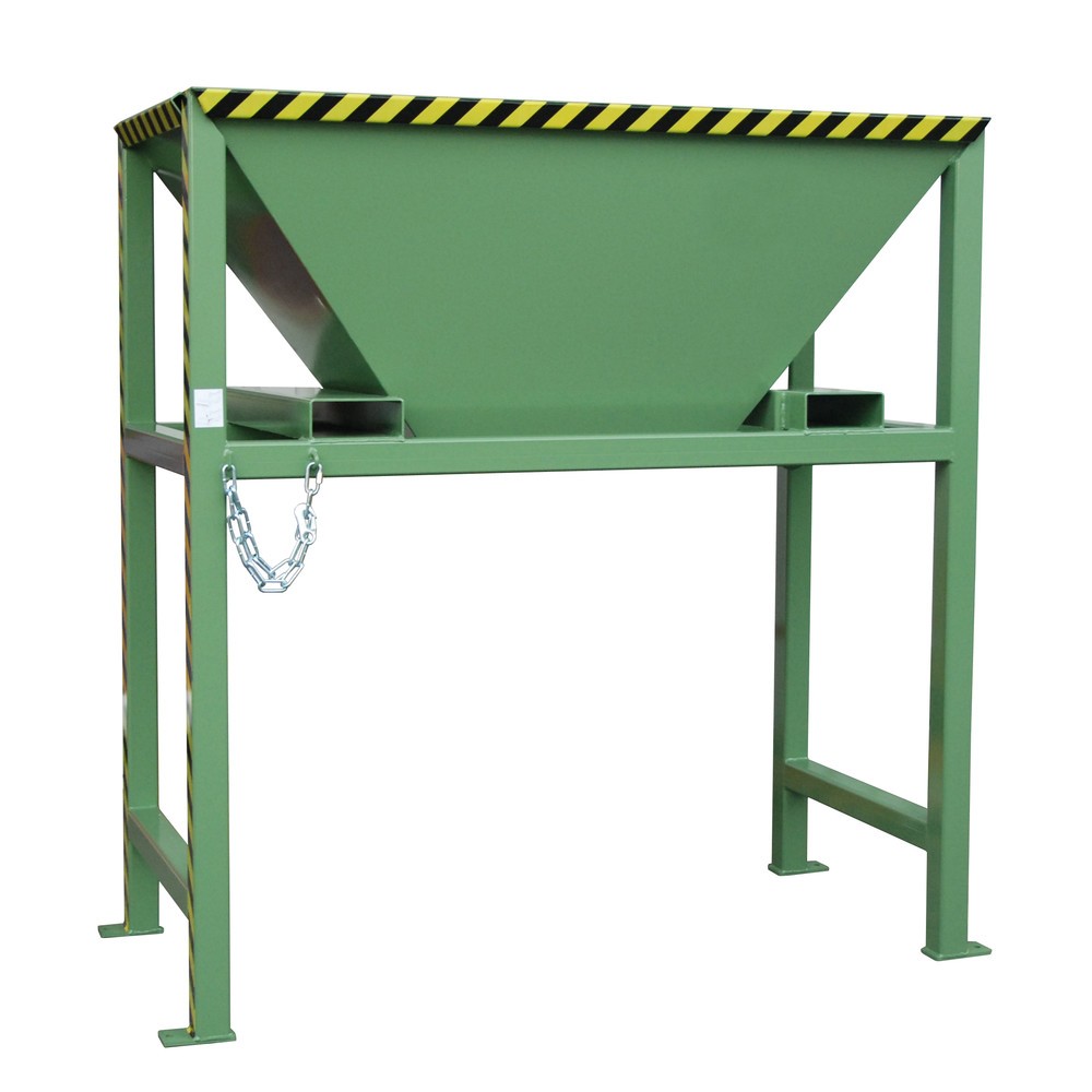 Produktabbildung Nr. 1: Bauer® Befülltrichter für Transportsäcke BIG BAG, HxBxT 2.050 x 1.980 x 980 mm, RAL 6011 resedagrün