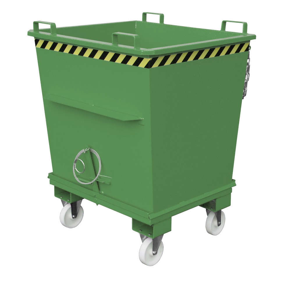 Illustration du produit: Bauer® Benne à fond basculant empilable, peint, volume 1 m³, RAL 6011 vert réséda