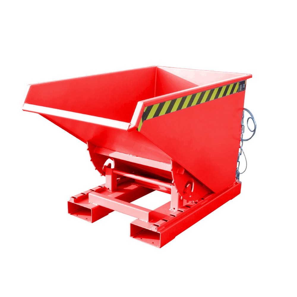 Illustration du produit: Bauer® Benne basculante avec mécanisme d'aide au basculement, peint, volume 0,3 m³, RAL 3000 rouge feu