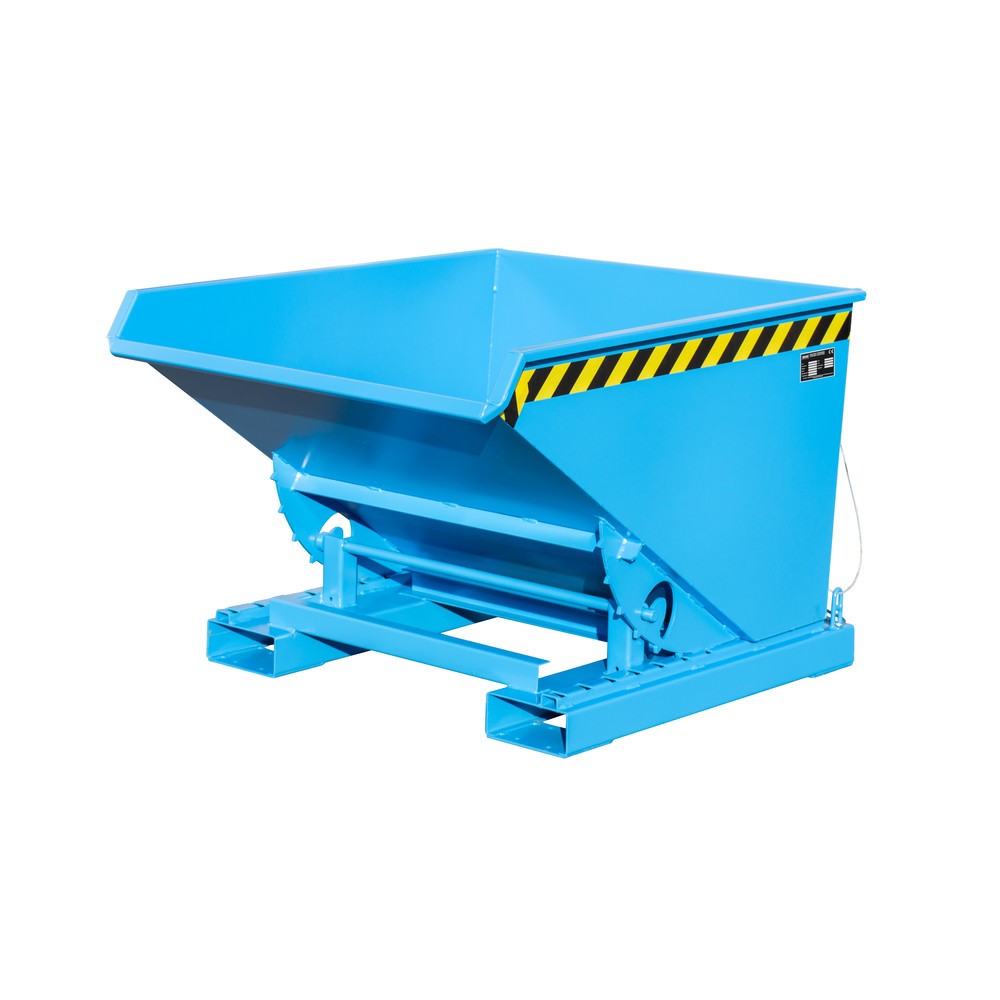 Illustration du produit: Bauer® Benne basculante avec mécanisme d'aide au basculement, peint, volume 0,6 m³, RAL 5012 bleu clair