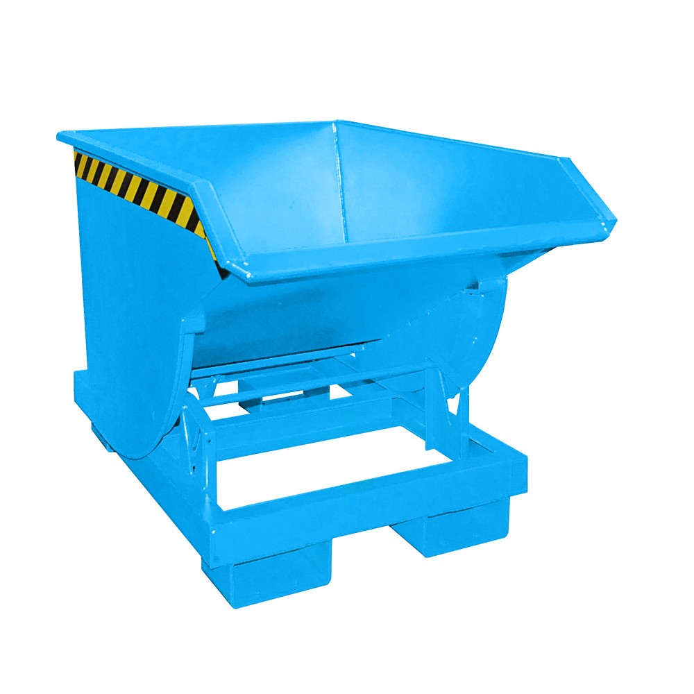 Illustration du produit: Bauer® Benne basculante avec mécanisme d'aide au basculement Premium, construction profonde, peint, sans couvercle, volume 0,5 m³, RAL 5012 bleu clair