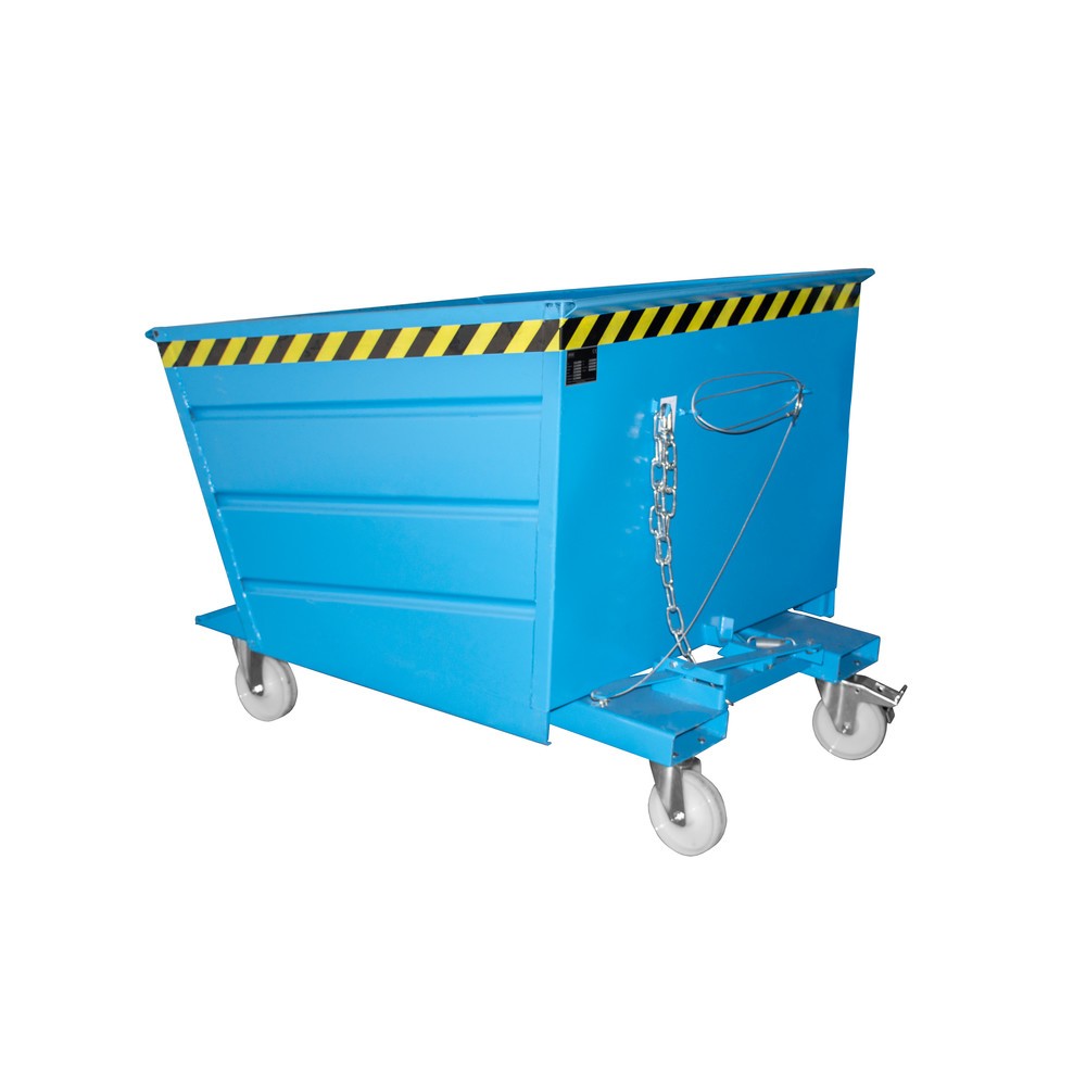 Illustration du produit: Bauer® Conteneur basculant compact, peint, volume 1 m³, RAL 5012 bleu clair