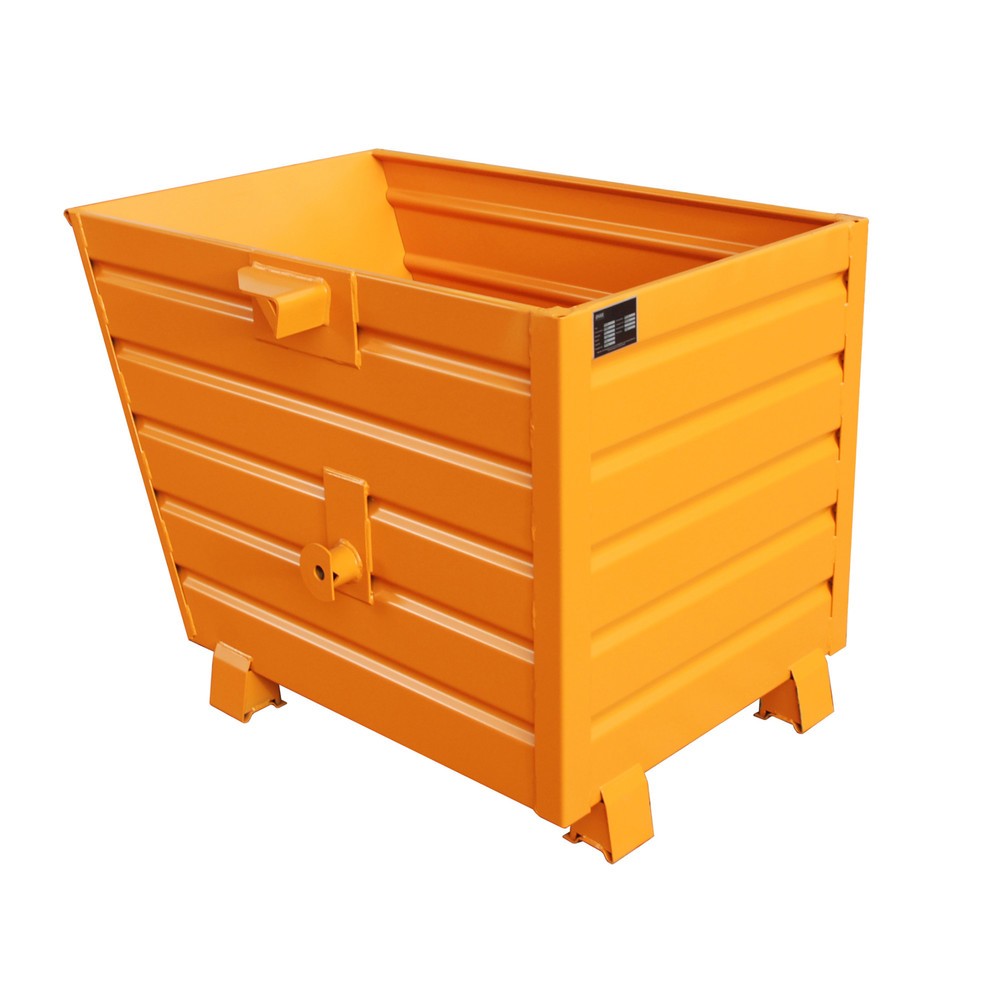 Illustration du produit: Bauer® Benne basculante empilable, peint, volume 0,7 m³, RAL 2000 orangé jaune