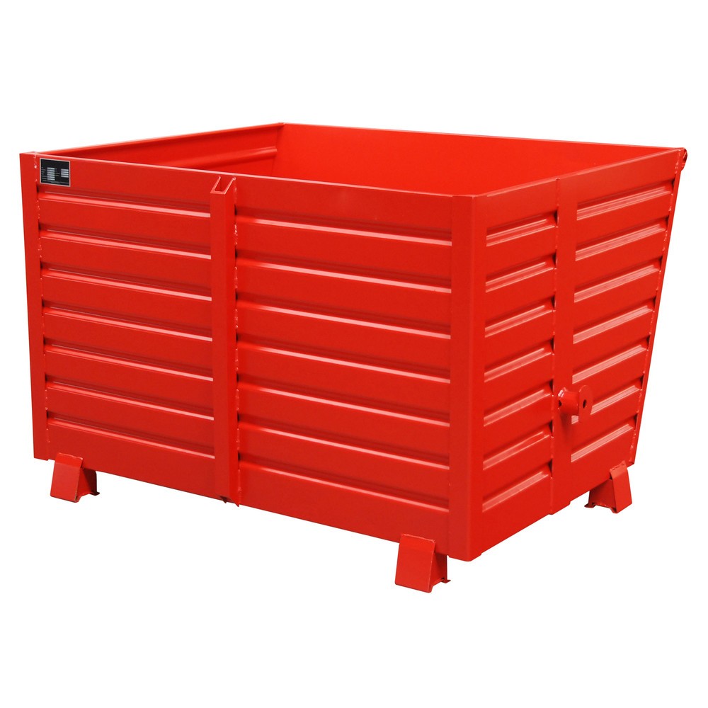 Illustration du produit: Bauer® Benne basculante empilable, peint, volume 1,5 m³, RAL 3000 rouge feu