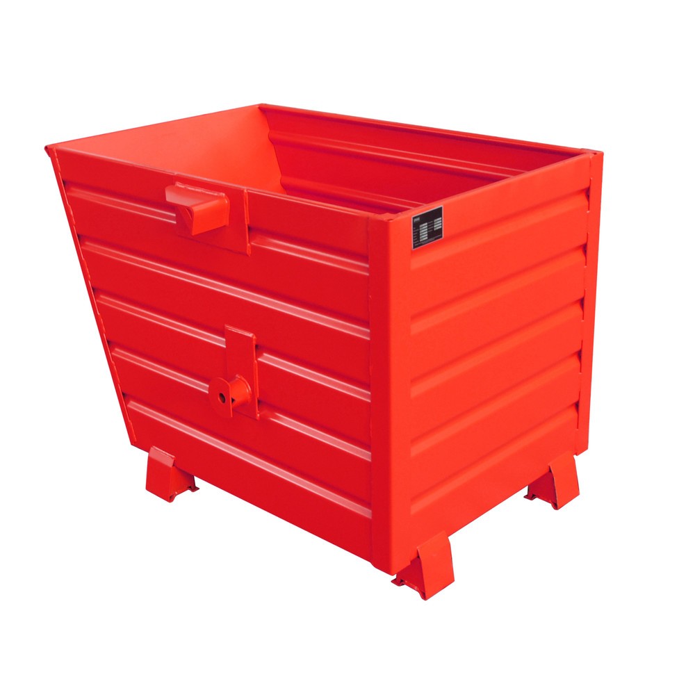 Illustration du produit: Bauer® Benne basculante empilable, peint, volume 0,7 m³, RAL 3000 rouge feu