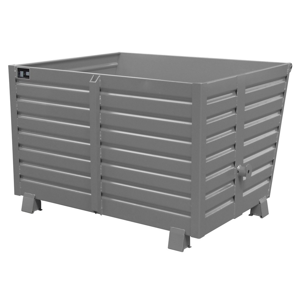 Illustration du produit: Bauer® Benne basculante empilable, peint, volume 1,5 m³, RAL 7005 gris souris