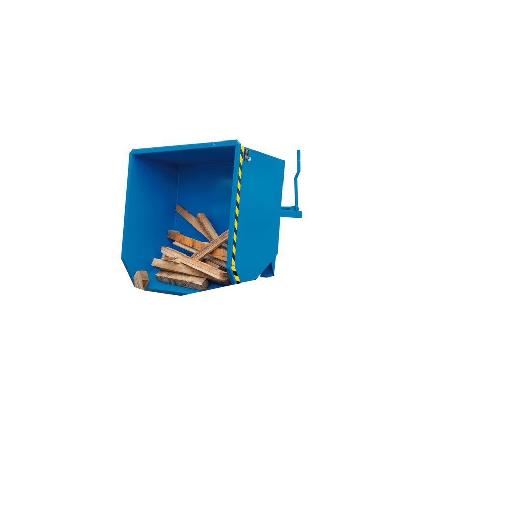 N° de l'image du produit 3 : Bauer® Benne basculante, construction basse, peint, volume 0,3 m³, RAL 5012 bleu clair
