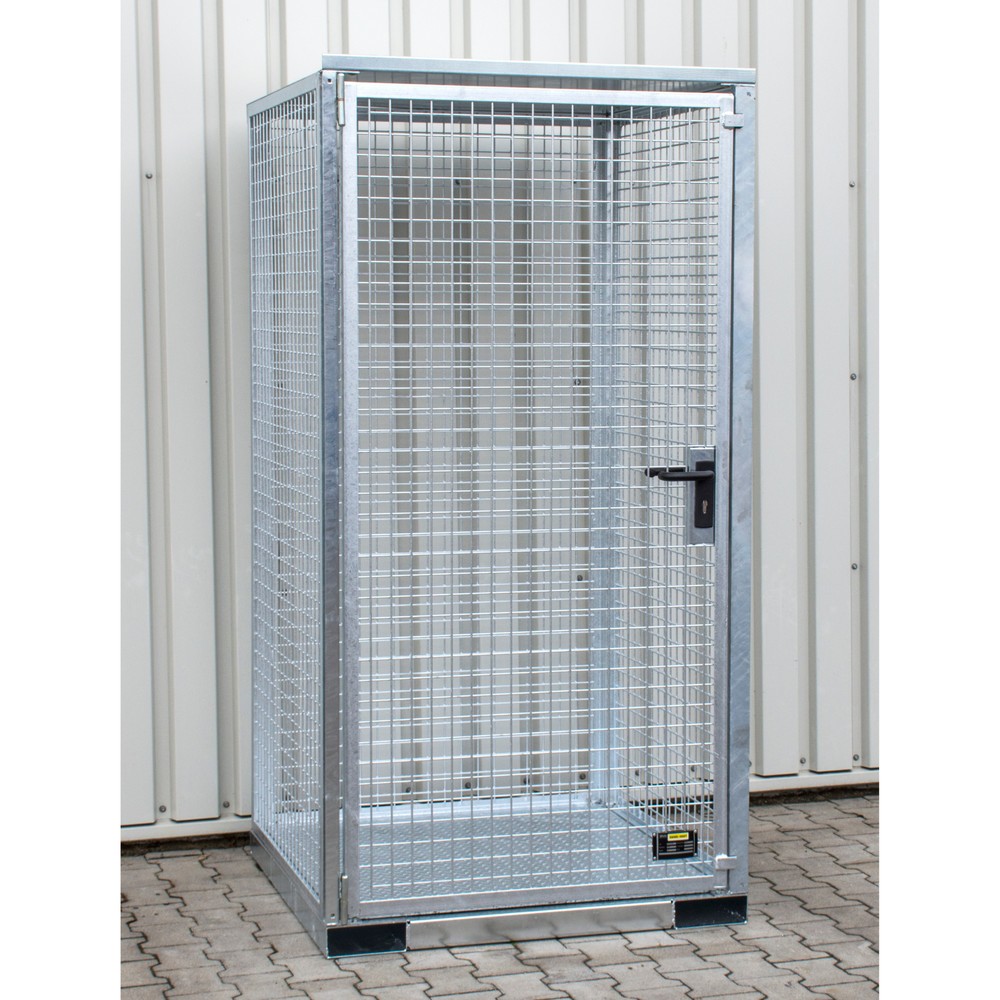 Imagen del producto: Bauer® Contenedor de bombonas de gas con huecos para apilador, máx. 16 bombonas, fondo de rejilla