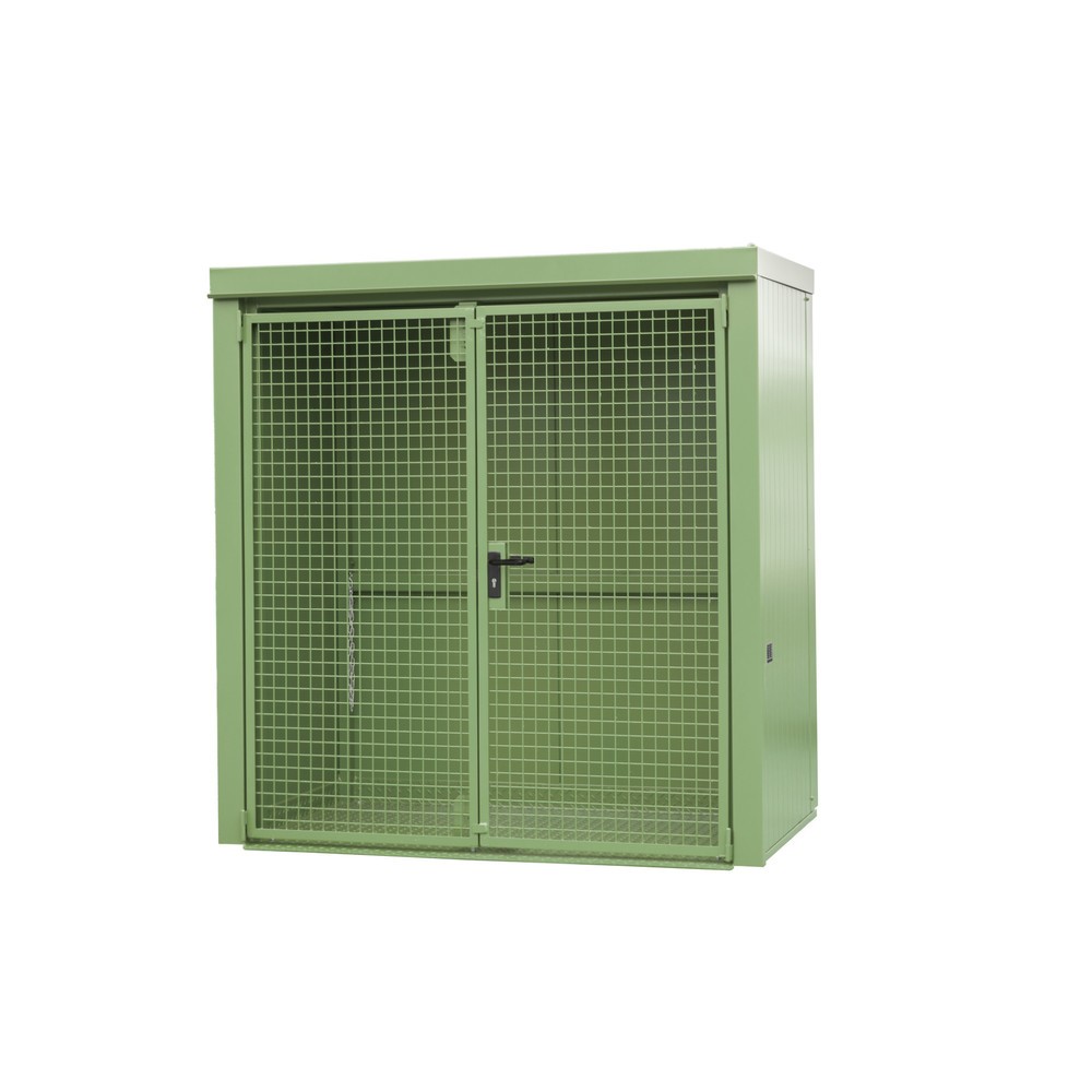 Illustration du produit: Bauer® Conteneur de stockage pour bouteilles de gaz GFC-B, ininflammable, pour max. 28 bouteilles, vert réséda