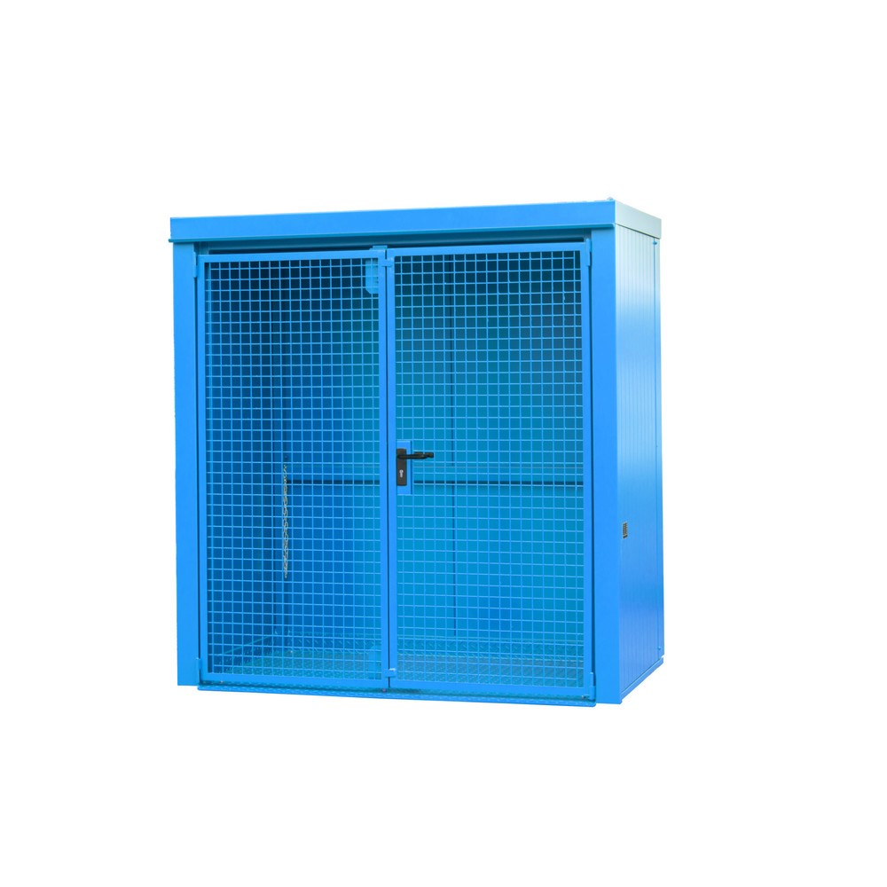 Illustration du produit: Bauer® Conteneur de stockage de bouteilles de gaz GFC-B, ininflammable, pour max. 28 bouteilles, bleu clair