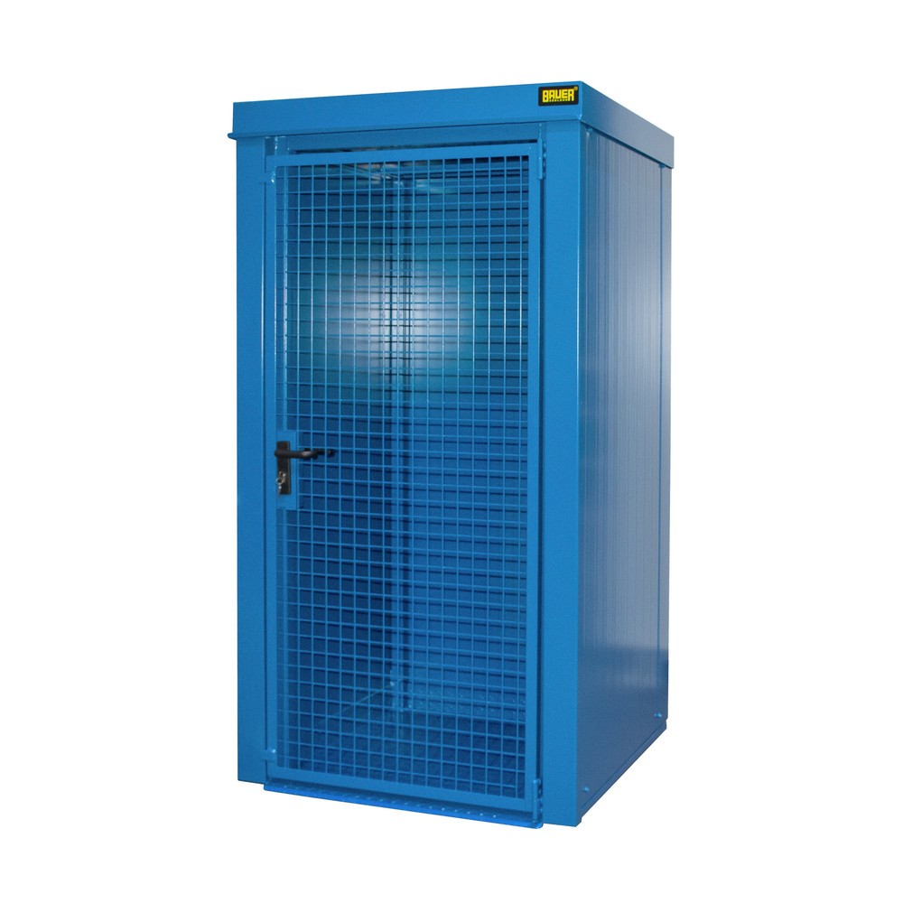 Illustration du produit: Bauer® Conteneur de stockage de bouteilles de gaz GFC-B, ininflammable, pour max. 9 bouteilles, bleu clair