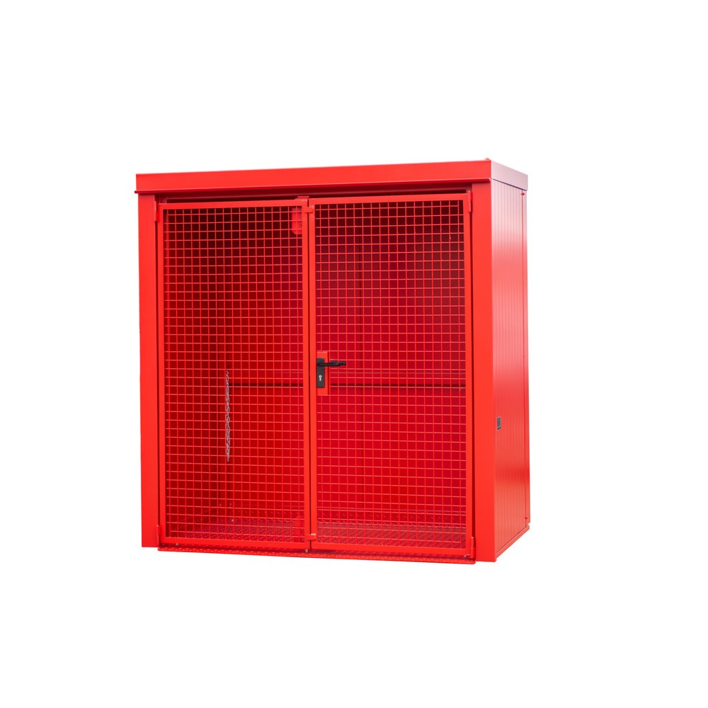 Illustration du produit: Bauer® Conteneur de stockage de bouteilles de gaz GFC-B, ininflammable, pour max. 28 bouteilles, rouge feu