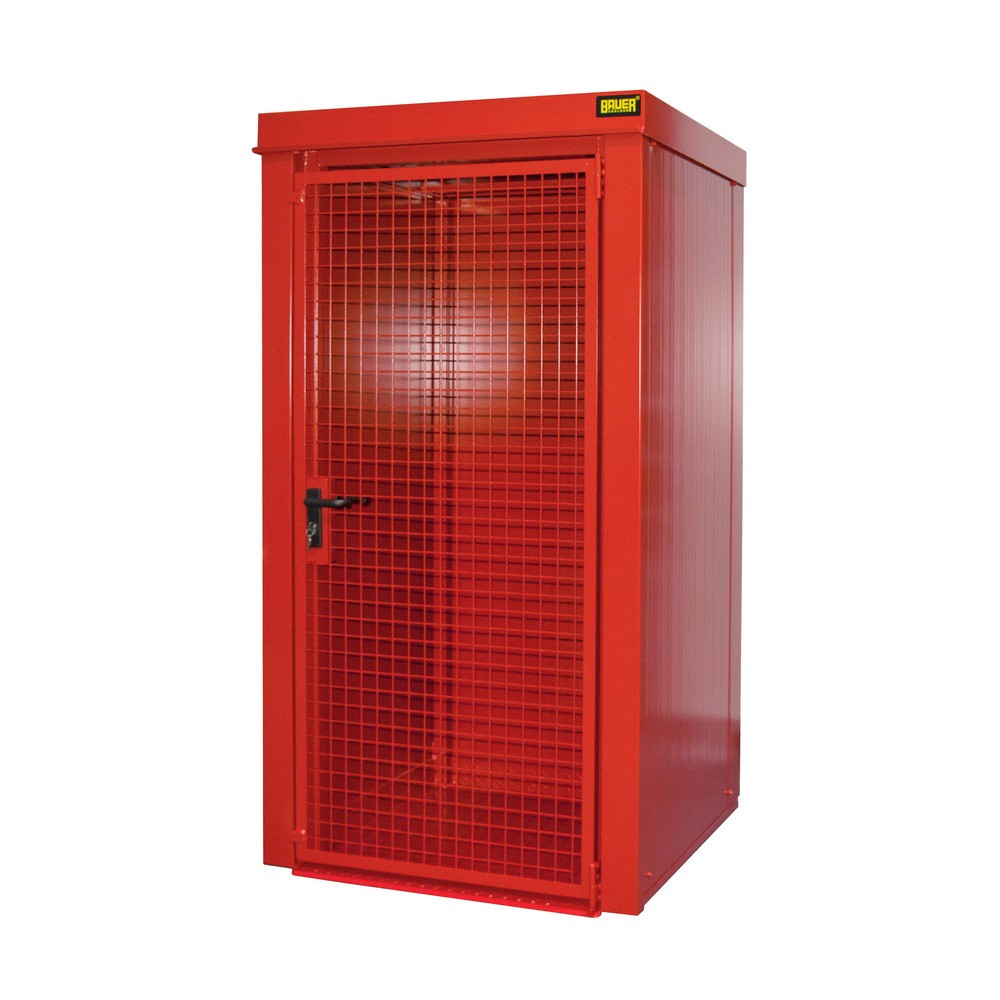 Illustration du produit: Bauer® Conteneur de stockage de bouteilles de gaz GFC-B, ininflammable, pour max. 9 bouteilles, rouge feu