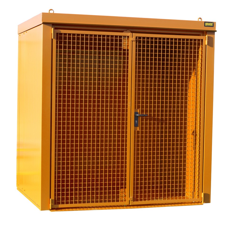 Illustration du produit: Conteneur à bouteilles de gaz pour 35 bouteilles max., résistant au feu, orangé jaune