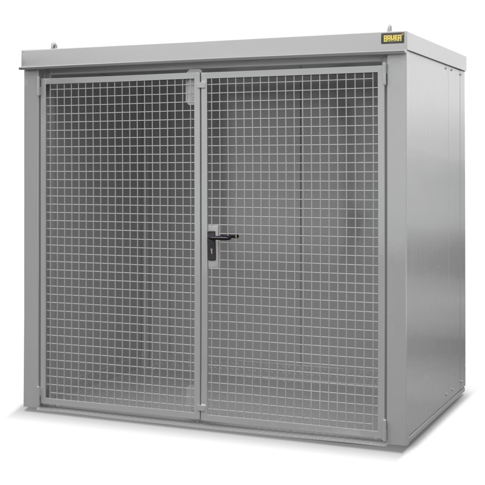 Illustration du produit: Bauer® Conteneur de stockage pour bouteilles de gaz GFC-B, ininflammable, pour max. 45 bouteilles, gris souris