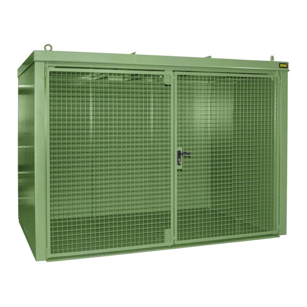 Illustration du produit: Bauer® Conteneur de stockage pour bouteilles de gaz GFC-B, ininflammable, pour max. 60 bouteilles, vert réséda