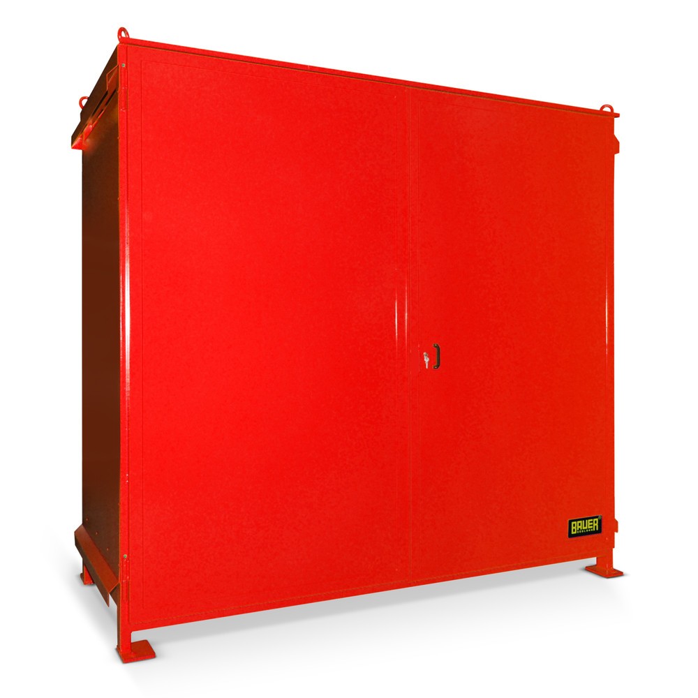 Illustration du produit: Bauer® Conteneur à étagère pour 6x EP / 4x CP3, 2 niveaux, 2 portes battantes, rouge feu