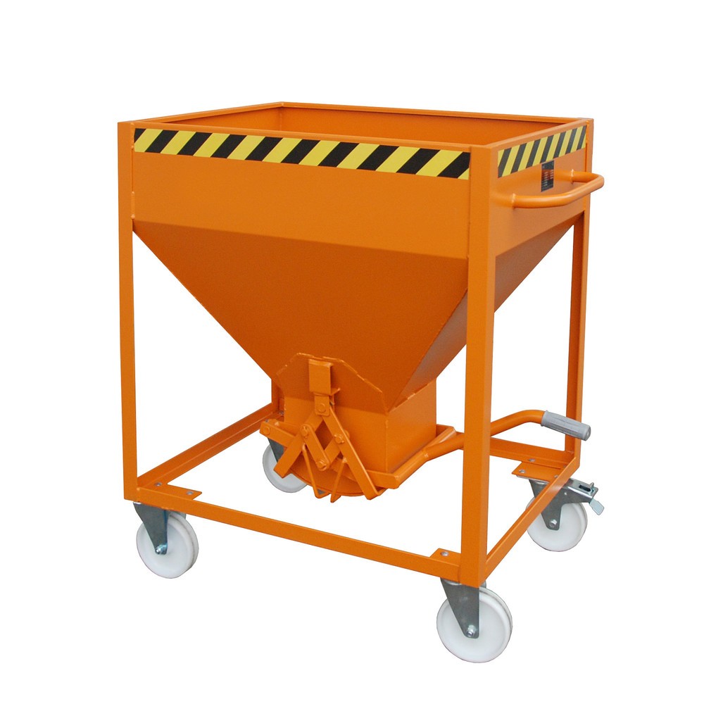 Illustration du produit: Bauer® Silo avec fermeture en ciseaux + roulettes, peint, volume 0,375 m², RAL 2000 orangé jaune