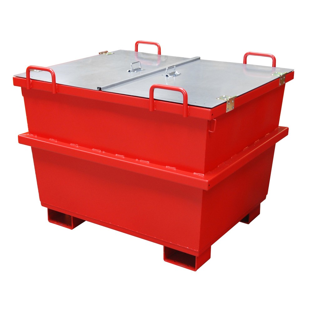 N° de l'image du produit 2 : Bauer® Conteneur universel type UC, volume 0,75 m³, RAL 3000 rouge feu
