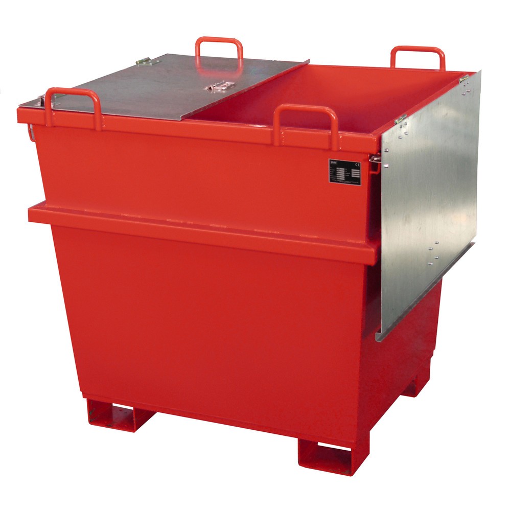 N° de l'image du produit 3 : Bauer® Conteneur universel type UC, volume 1 m³, RAL 3000 rouge feu