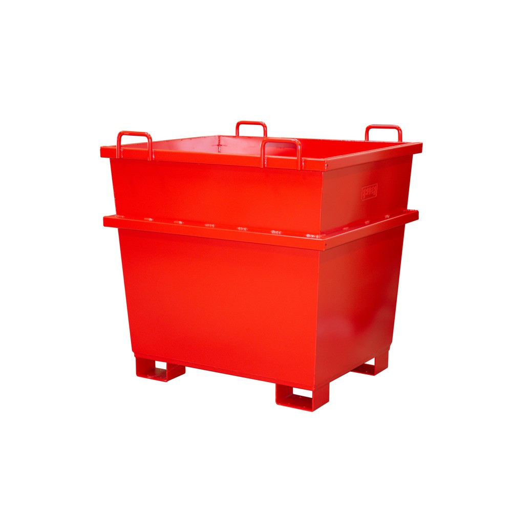 Illustration du produit: Bauer® Conteneur universel type UC, volume 1 m³, RAL 3000 rouge feu