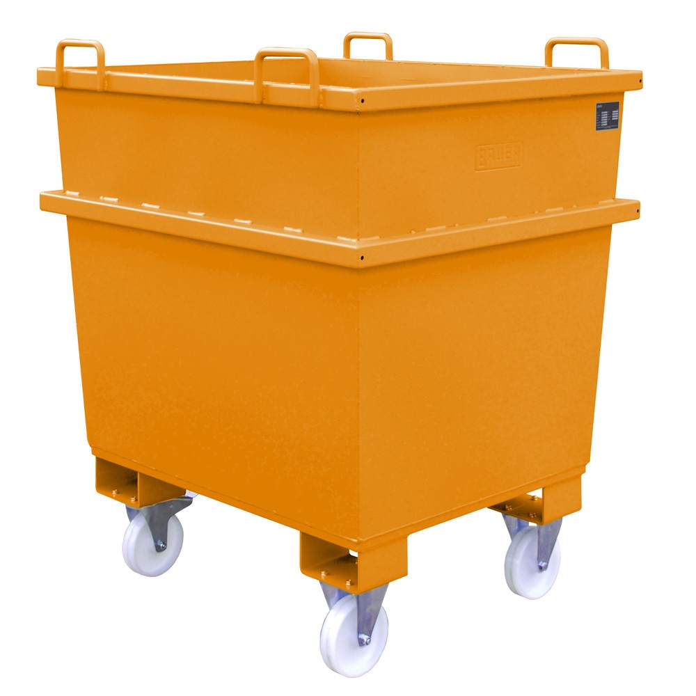 N° de l'image du produit 2 : Bauer® Conteneur universel type UC, volume 1 m³, RAL 2000 jaune orange