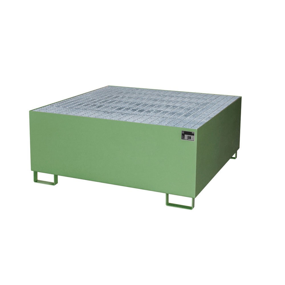 Número de imagen del producto 2: Bauer® cubeta de retención de acero para 1x KTC/IBC, verde reseda