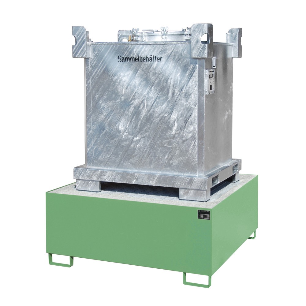 Número de imagen del producto 1: Bauer® cubeta de retención de acero para 1x KTC/IBC, verde reseda