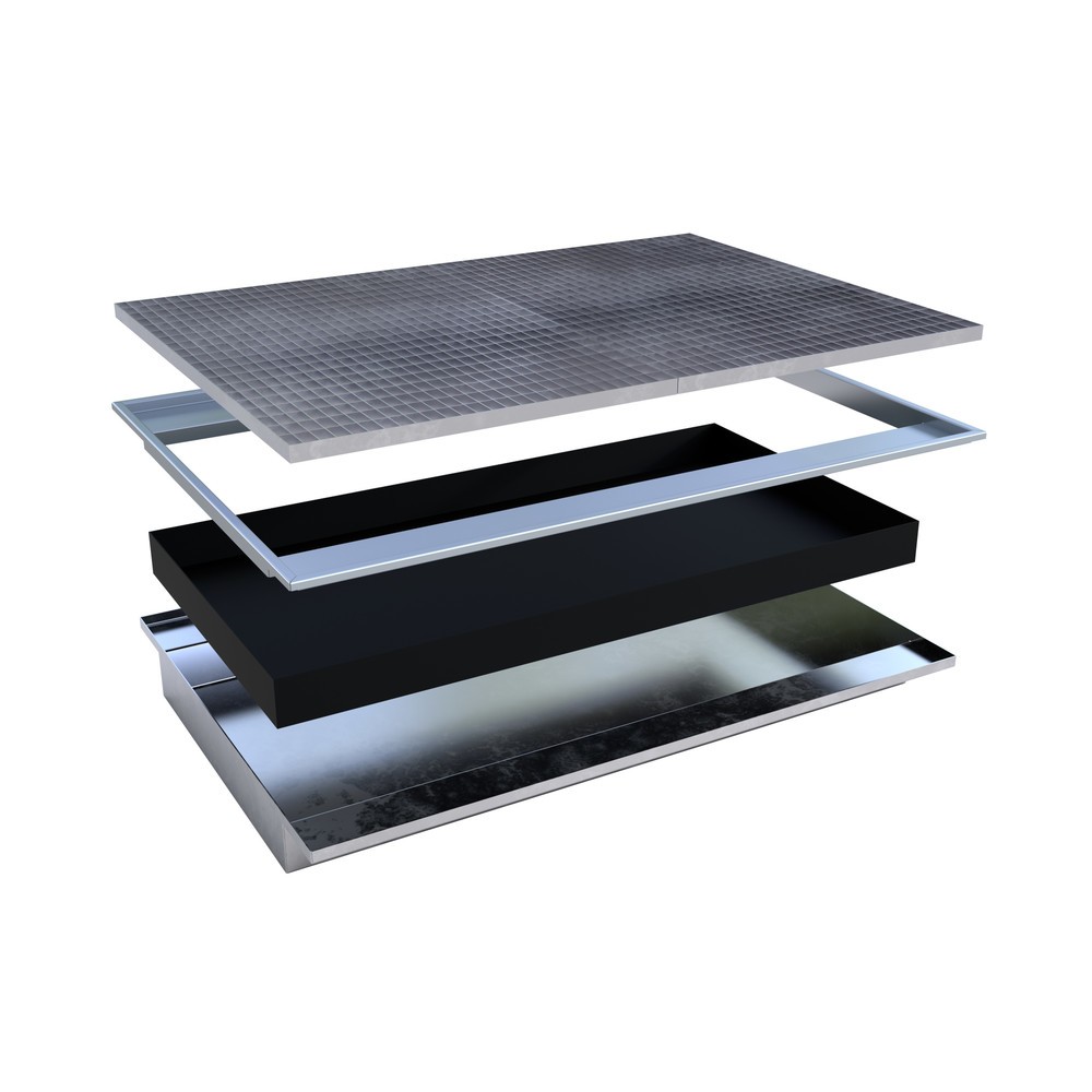 Produktabbildung Nr. 2: Bauer® Einhänge-Auffangwanne aus Stahl mit PE-Einsatz EHW 1800 PE, feuerverzinkt