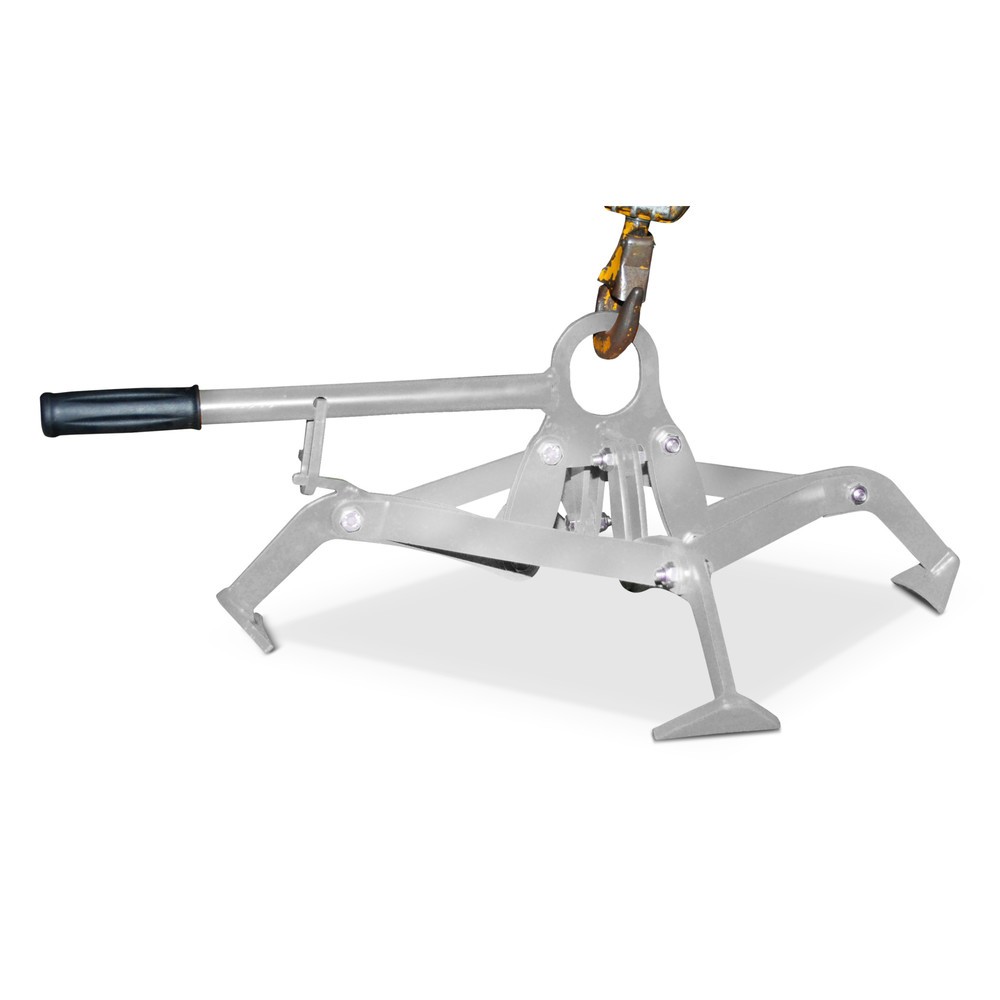 Produktabbildung: Bauer® Fassgreifer, 4-Punkt-Spannsystem, für 120-Liter-Fässer, verzinkt