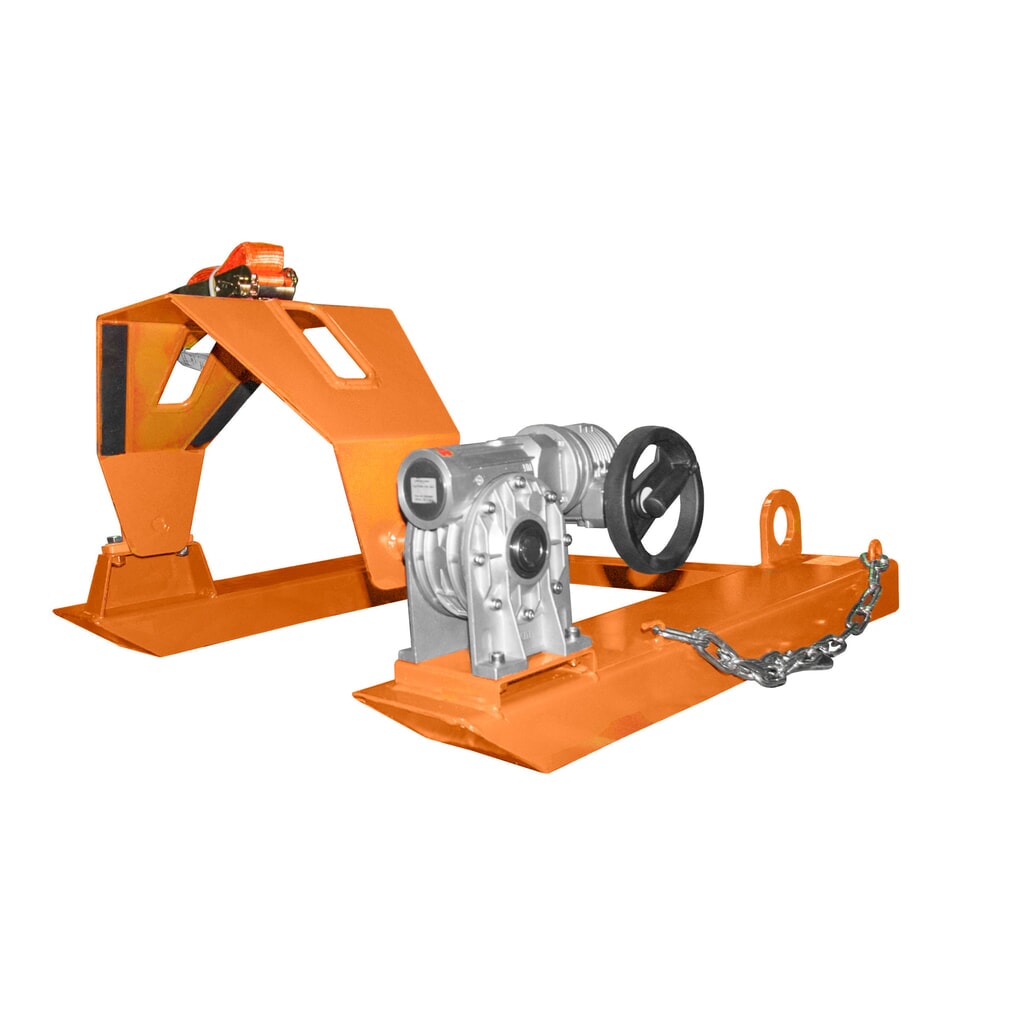 Bauer® Fasskipper, TK 300 kg, für Fass-Ø 350-600 mm, Handkurbel, RAL 2000 gelborange Produktabbildung Nr. 2: Bauer® Fasskipper, TK 300 kg, für Fass-Ø 350-600 mm, Handkurbel, RAL 2000 gelborange